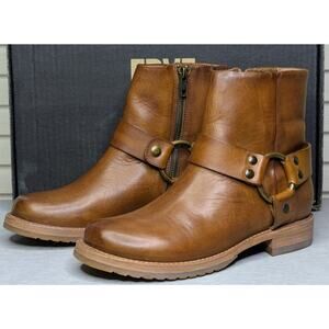 Frye Shoes Womens 6.5 Brown Veronica Harness Short Boot FLOOR SAMPLE Bootie